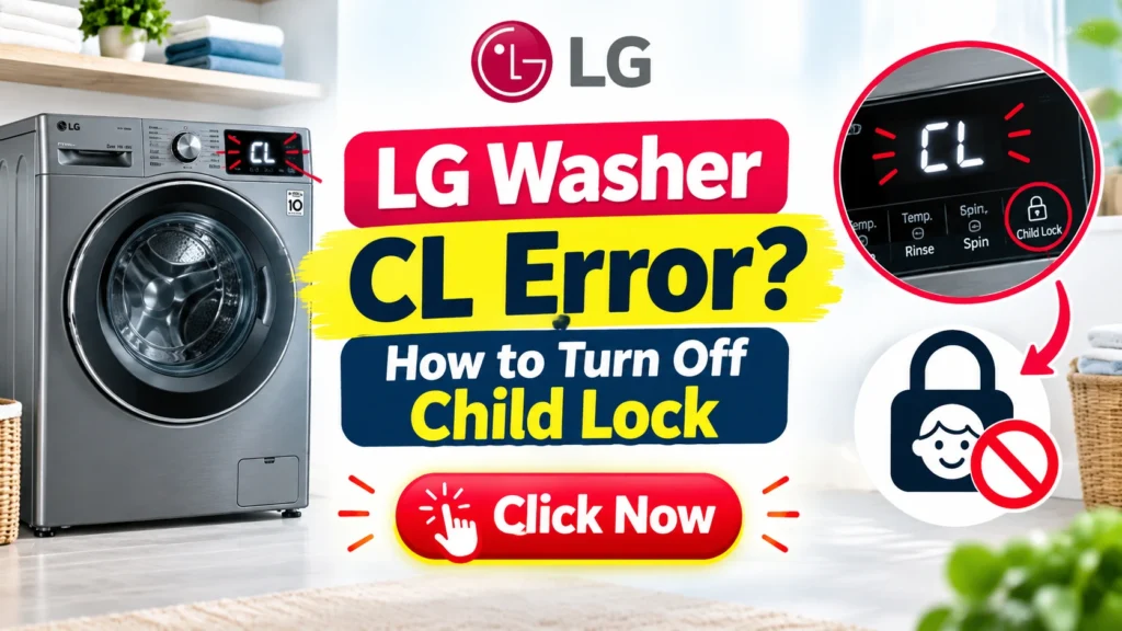 LG Washer CL Error? How to Turn Off Child Lock